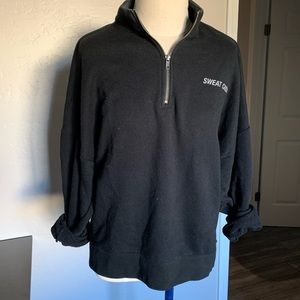 Sweat Crew half zip black sweatshirt